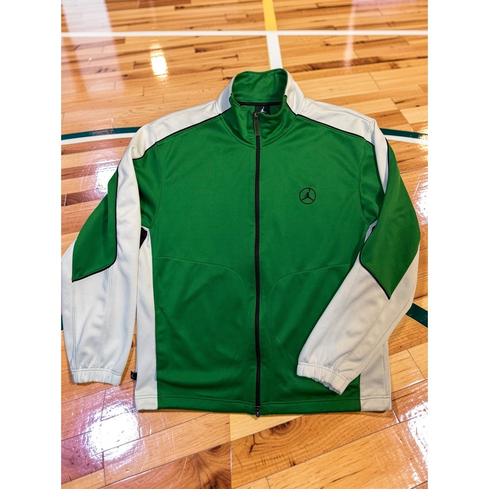 Jordan Brand Dri-FIT Flight Track Jacket Green White Mens Medium 404353-301